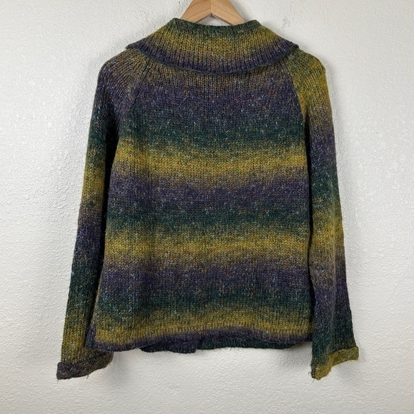 PBJ Sport Vintage Ombre Two Button Long Sleeve Cardigan Size Medium Women - Picture 8 of 11